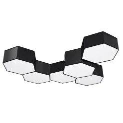 Plafonnier en PVC 2 lampes 30.5x26.5x11.5cm Sollux