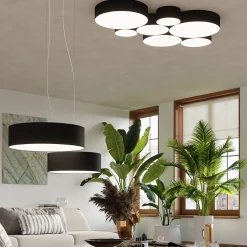 Plafonnier en PVC 4 lampes 55x55x11cm Sollux