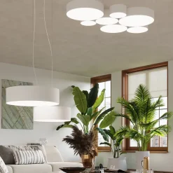 Plafonnier en PVC 4 lampes 55x55x11cm Sollux