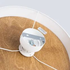 Plafonnier en tissu/bois/acier 1 lampes 35x35x20cm Sollux