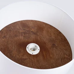 Plafonnier en tissu/bois/acier 1 lampes 35x35x20cm Sollux