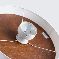 Plafonnier en tissu/bois/acier 1 lampes 35x35x20cm Sollux