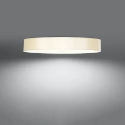 Plafonnier en tissu/verre/acier 6 ampoules 3000K - 100x100x20cm Sollux