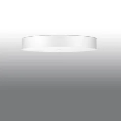 Plafonnier en tissu/verre/acier 6 ampoules 3000K - 100x100x20cm Sollux