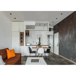 Plafonnier encastré MINI RITI Aluminium GU10 Noir/Blanc 85mm