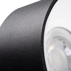 Plafonnier encastré MINI RITI Aluminium GU10 Noir/Blanc 85mm