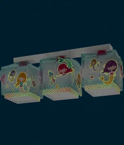 Plafonnier enfant 3 lumières Mermaids Sirènes