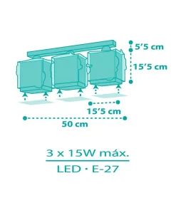 Plafonnier enfant 3 lumières Mermaids Sirènes