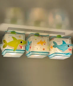Plafonnier enfant 3 lumières Little Shark Petit Requin