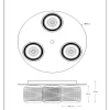 Plafonnier ERYN en métal avec 3xG9 - Chrome - Lucide