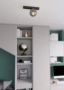 Plafonnier FIT 1 BLACK/GRAFIT, Emibig Lighting, Fabriqué en EU