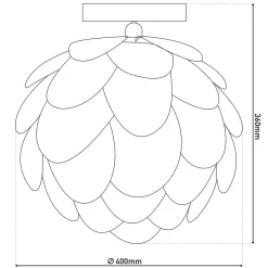 Plafonnier 'FORA' en métal et plastique irisé, douille E27, éclairage pour salon, salle à manger et bureau, D: 40 cm