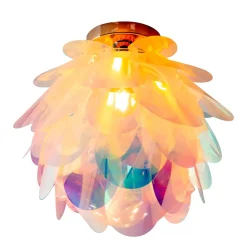 Plafonnier 'FORA' en métal et plastique irisé, douille E27, éclairage pour salon, salle à manger et bureau, D: 40 cm