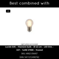 Plafonnier FRESH en acrylique avec 2xE27 - Blanc - Lucide