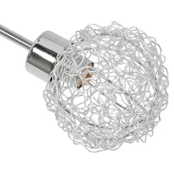 Plafonnier G9 40W GoodHome Phaidros brillant effet chromé H.16 x Ø42 cm