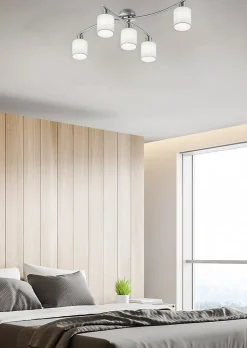 Plafonnier Garda tissu et métal