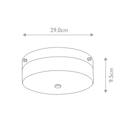 Plafonnier grande taille Tamar 1 lumière - Chrome poli