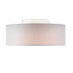 Plafonnier gris 30 cm avec LED - Drum LED