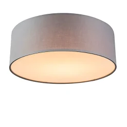Plafonnier gris 30 cm avec LED - Drum LED