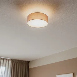 Plafonnier gris 30 cm avec LED - Drum LED