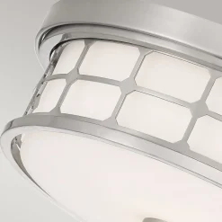 Plafonnier Guardian 2 lumières Abat-Jour Verre Opale