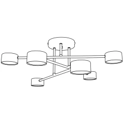 Plafonnier HALO 6 WHITE, Emibig Lighting, Fabriqué en EU