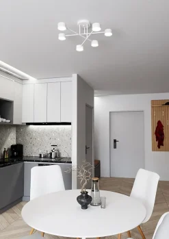 Plafonnier HALO 6 WHITE, Emibig Lighting, Fabriqué en EU