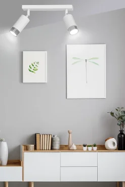 Plafonnier HIRO 2 WH/CHROME, Emibig Lighting, Fabriqué en EU