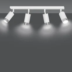 Plafonnier HIRO 4 WH/CHROME, Emibig Lighting, Fabriqué en EU
