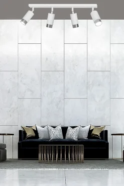 Plafonnier HIRO 4 WH/CHROME, Emibig Lighting, Fabriqué en EU