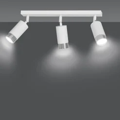 Plafonnier HIRO 3 WH/CHROME, Emibig Lighting, Fabriqué en EU