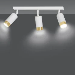 Plafonnier HIRO 3 WH/GOLD, Emibig Lighting, Fabriqué en EU