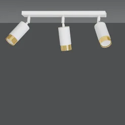 Plafonnier HIRO 3 WH/GOLD, Emibig Lighting, Fabriqué en EU
