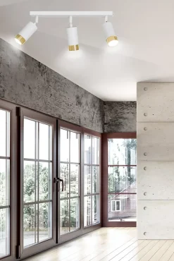 Plafonnier HIRO 3 WH/GOLD, Emibig Lighting, Fabriqué en EU