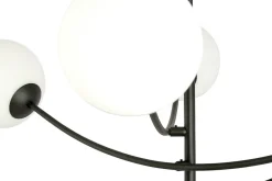 Plafonnier HUNTER 4 BLACK/OPAL, Emibig Lighting, Fabriqué en EU