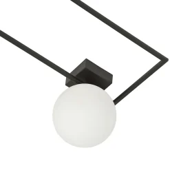 Plafonnier IMAGO 1A BLACK/OPAL, Emibig Lighting, Fabriqué en EU