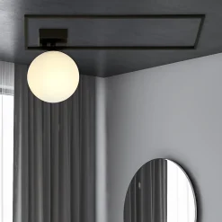 Plafonnier IMAGO 1A BLACK/OPAL, Emibig Lighting, Fabriqué en EU