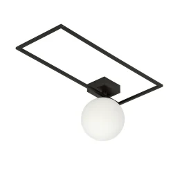 Plafonnier IMAGO 1A BLACK/OPAL, Emibig Lighting, Fabriqué en EU