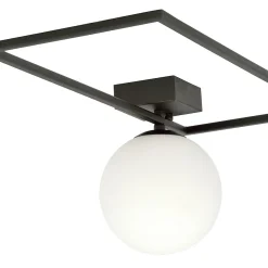 Plafonnier IMAGO 1A BLACK/OPAL, Emibig Lighting, Fabriqué en EU