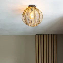 Plafonnier industriel bronze avec noir - Dong