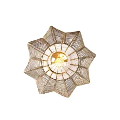 Plafonnier industriel bronze avec noir - Dong