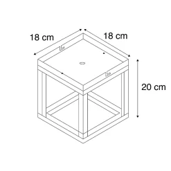 Plafonnier industriel gris foncé - Cage