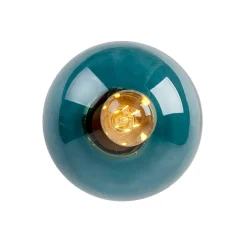 Plafonnier intelligent en laiton avec verre bleu océan, avec Wifi ST64 - Pallon