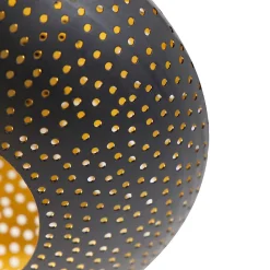 Plafonnier intelligent noir avec or 25 cm avec Wifi P45 - Radiance