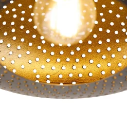 Plafonnier intelligent noir avec or 25 cm avec Wifi P45 - Radiance