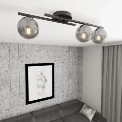 Plafonnier KAIRO 3 BL GRAFIT, Emibig Lighting, Fabriqué en EU