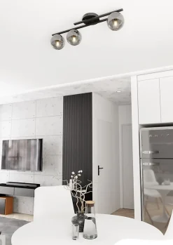 Plafonnier KAIRO 3 BL GRAFIT, Emibig Lighting, Fabriqué en EU