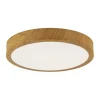 Plafonnier LED - SILUMEN - Bois 28cm - 18W - Blanc Neutre 4000K - Design Contemporain