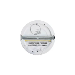 Plafonnier LED Blanc AC220/240V 18W 1800lm 100 IP40/20 IK06 220mm - CCT 3000K / 4000K / 6500K perçage 53mm