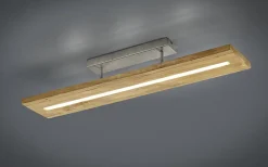 Plafonnier LED bois naturel style moderne 3400 lumens - Trio - Brad